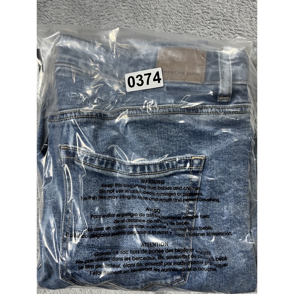 New American Eagle Jeans Women 10 Blue Distressed Highest Rise Mom Jean - Picture 14 of 14